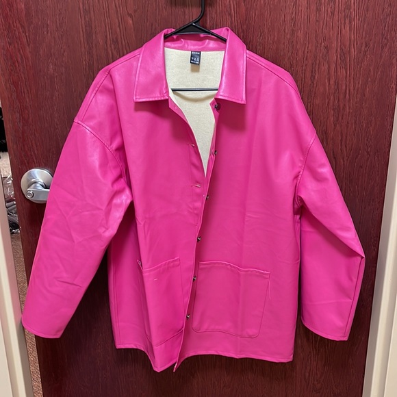 SHEIN Pink Leather Jacket - Picture 2 of 5
